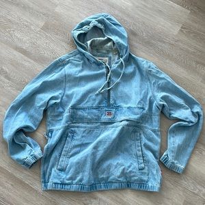 Levi’s denim half zip pullover hoodie